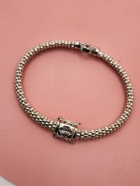 LAGOS Signature Caviar Sterling Silver 925 Beaded Bracelet 925 Box Clasp 12.9g